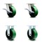 Service Caster 6 Inch Kingpinless Green Poly on Steel Wheel Caster Brakes 2 Rigid SCC, 2PK SCC-KP30S620-PUR-GB-SLB-2-R-2 - alternate 1